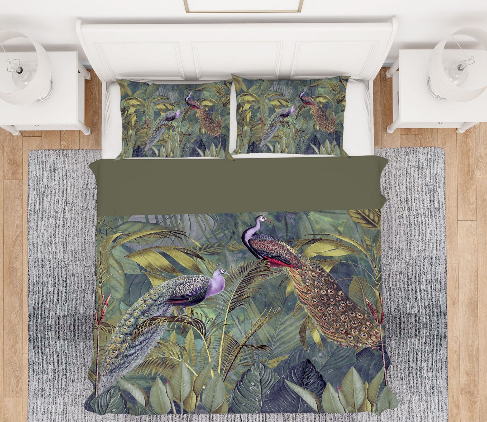 3D Peacock Leaves 117 Andrea haase Bedding Bed Pillowcases Quilt Quiet Covers AJ Creativity Home 