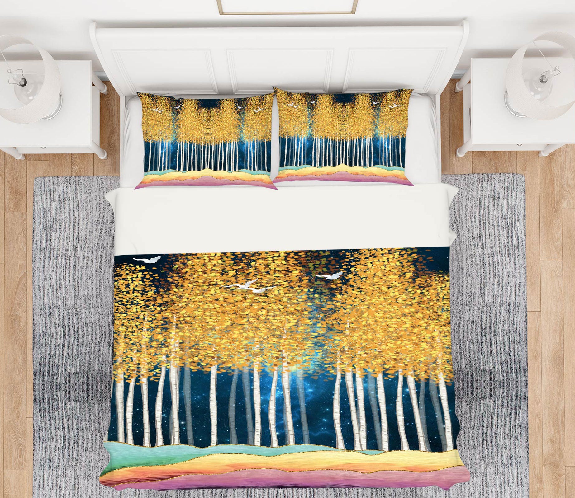 3D Forest 13061 Bed Pillowcases Quilt