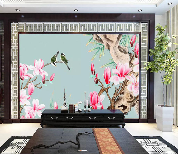 3D Pink Flowers 1704 Wall Murals Wallpaper AJ Wallpaper 2 