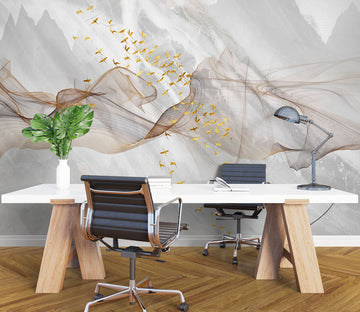 3D Golden Geese 1001 Wall Murals