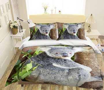 3D Koala Trees 080 Bed Pillowcases Quilt