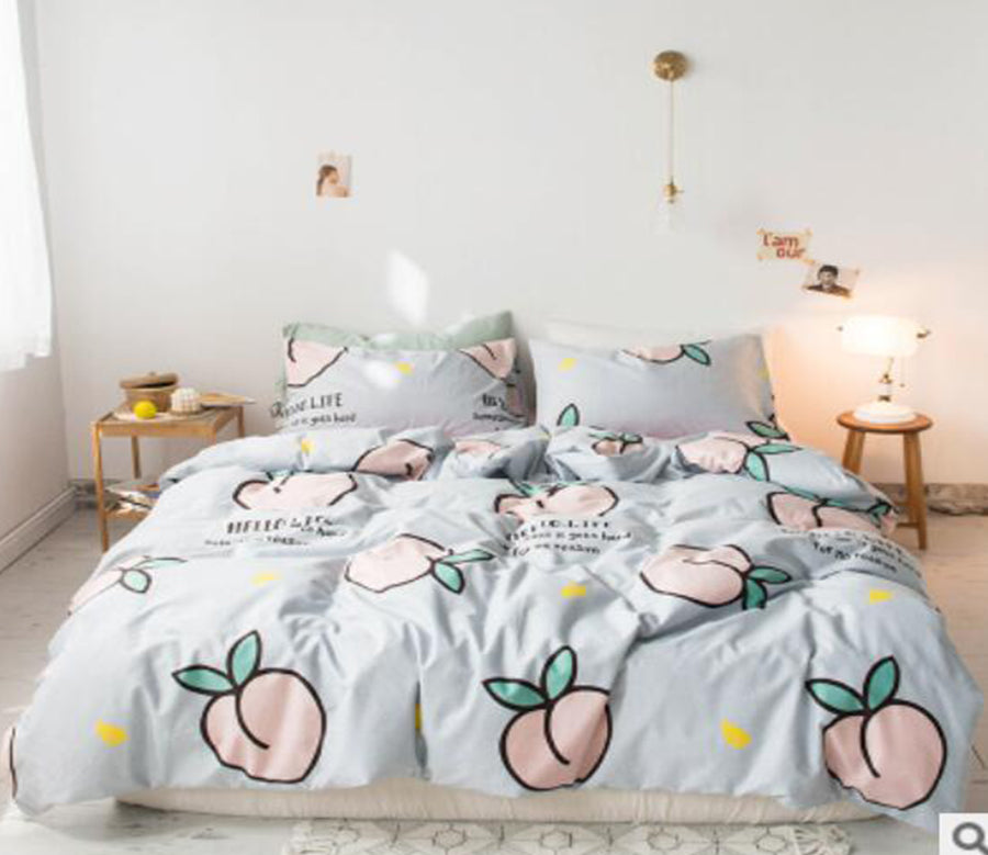 3D Cartoon Peach 30160 Bed Pillowcases Quilt