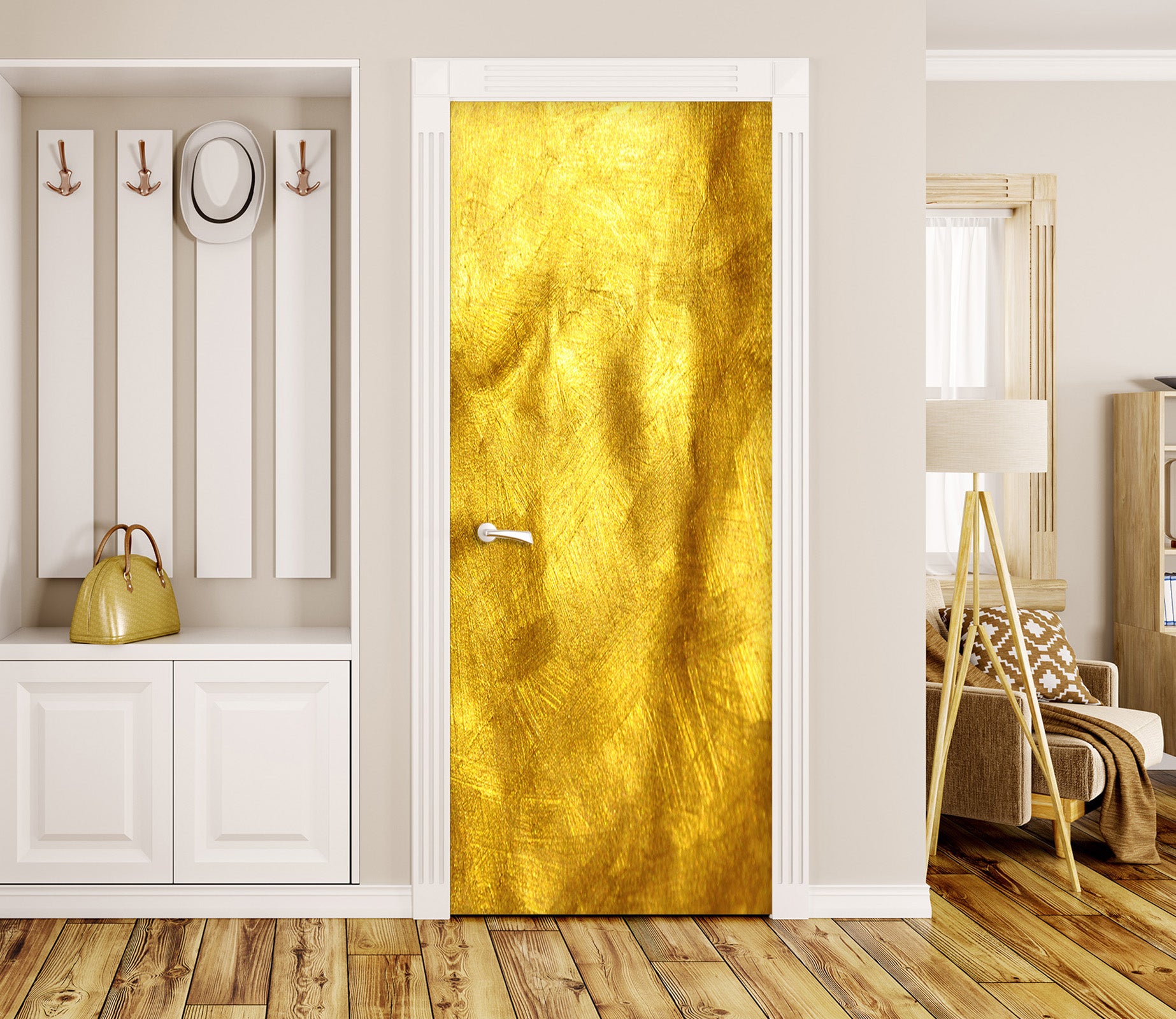 3D Golden Pattern 25068 Door Mural