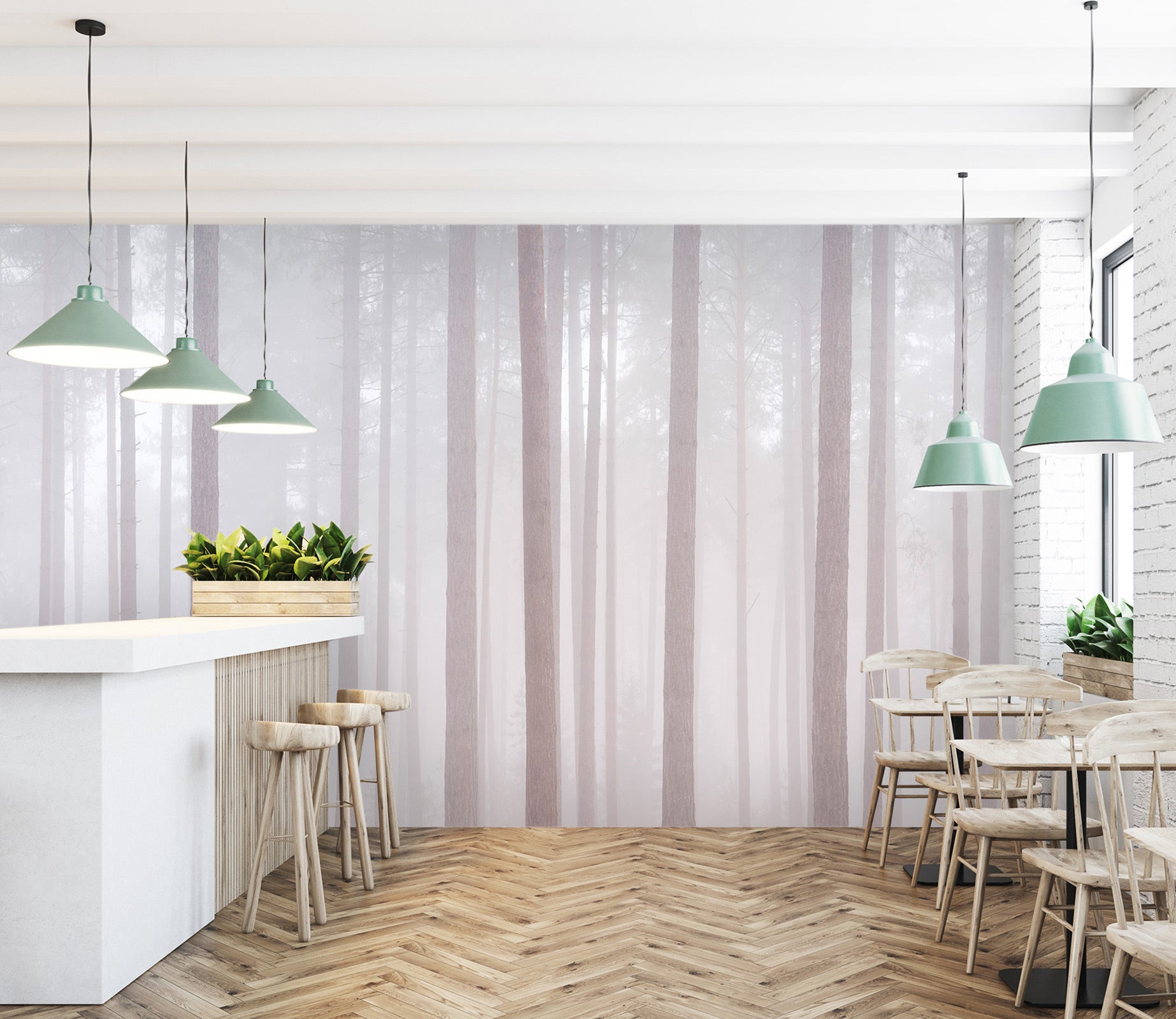 3D Misty Forest 6285 Assaf Frank Wall Mural Wall Murals