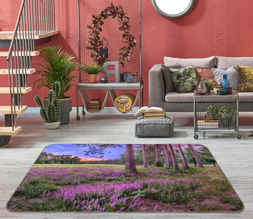 3D Purple Flower 148 Assaf Frank Rug Non Slip Rug Mat