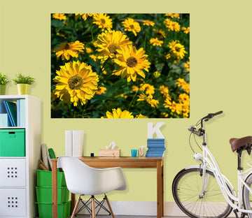 3D Sun Flower 132 Jerry LoFaro Wall Sticker