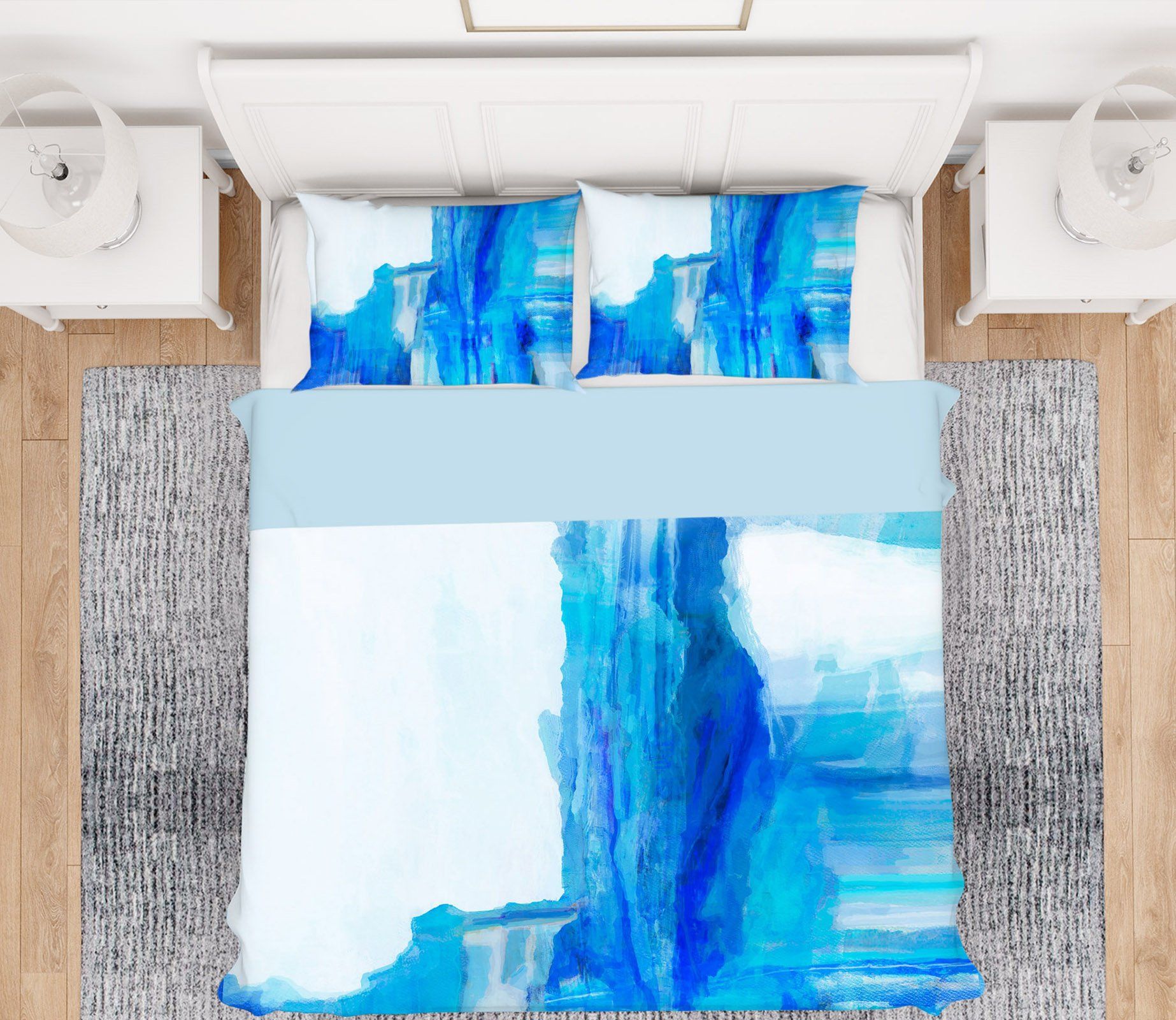 3D Blue Graffiti 2123 Michael Tienhaara Bedding Bed Pillowcases Quilt Quiet Covers AJ Creativity Home 