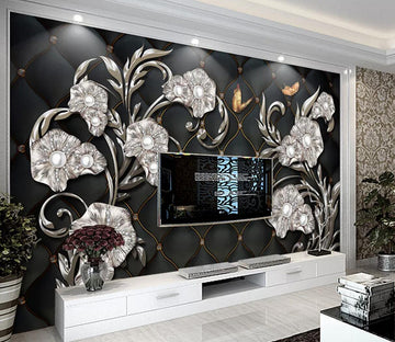 3D Pearl Flower WC351 Wall Murals