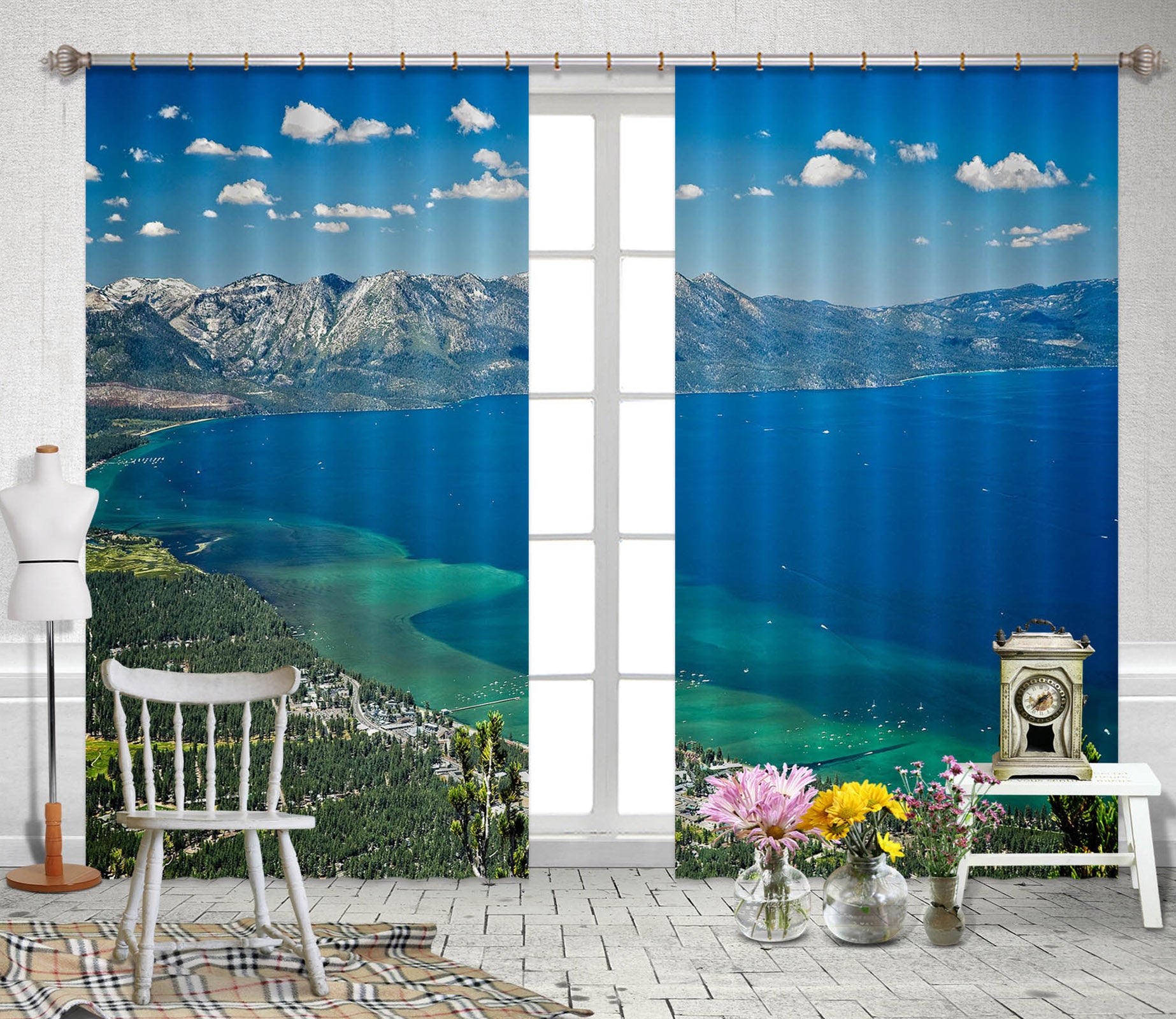 3D Sea Mountain 61239 Kathy Barefield Curtain Curtains Drapes