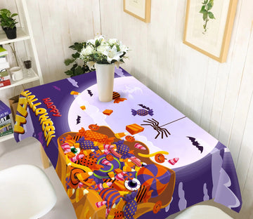 3D Moon Candy Spider 049 Halloween Tablecloths Wallpaper AJ Wallpaper 