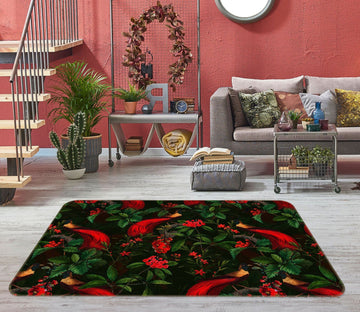 3D Red Wild Flower 169 Uta Naumann Rug Non Slip Rug Mat Mat AJ Creativity Home 