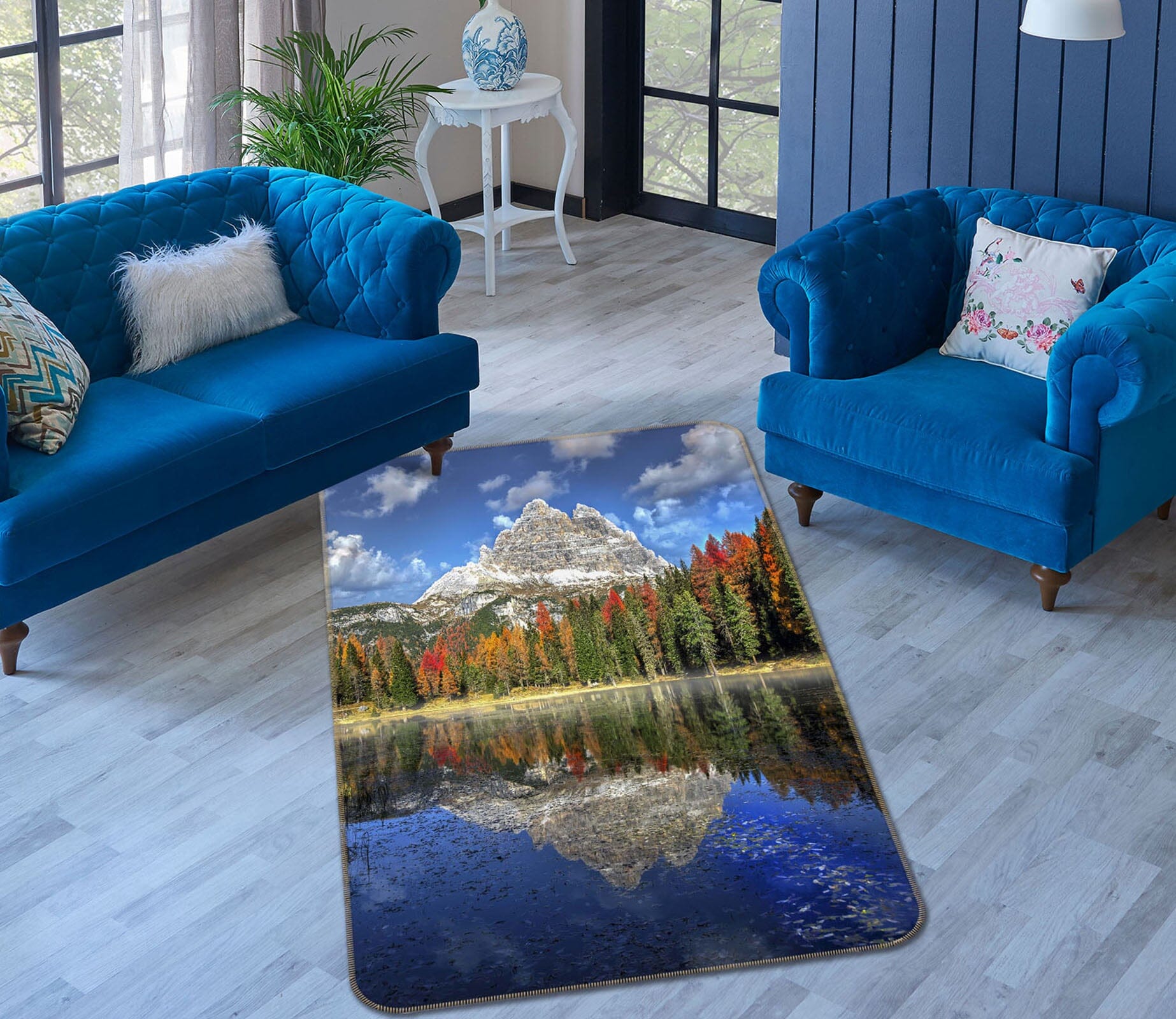 3D Forest Lake 1182 Marco Carmassi Rug Non Slip Rug Mat Mat AJ Creativity Home 