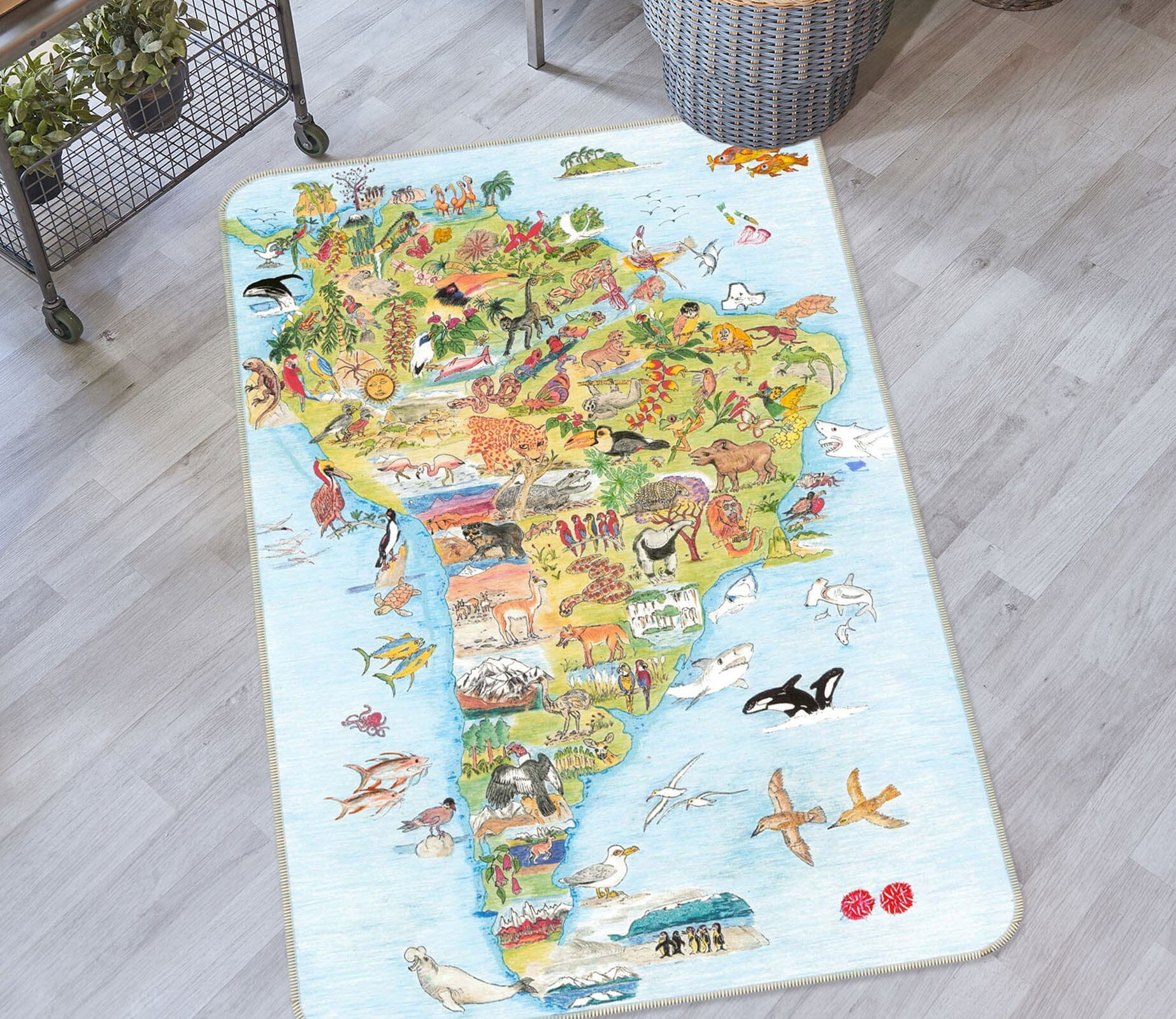 3D Forest Animals 1519 Michael Sewell Rug Non Slip Rug Mat Mat AJ Creativity Home 
