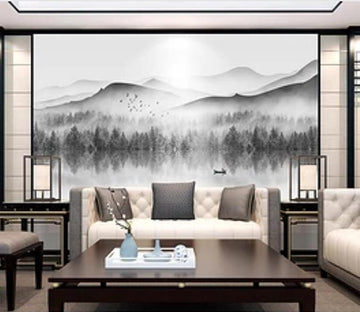 3D Misty Valley 380 Wall Murals Wallpaper AJ Wallpaper 2 