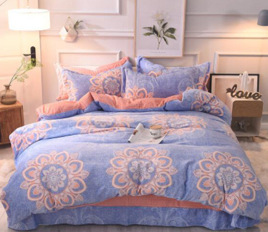 3D Light Purple Totem 20129 Bed Pillowcases Quilt
