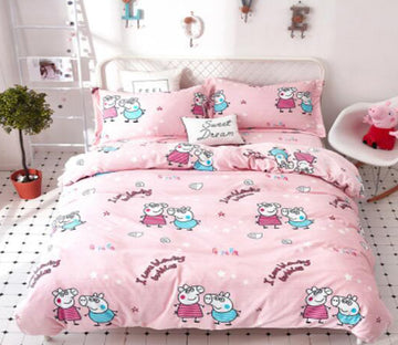 3D Peppa Pig 20176 Bed Pillowcases Quilt
