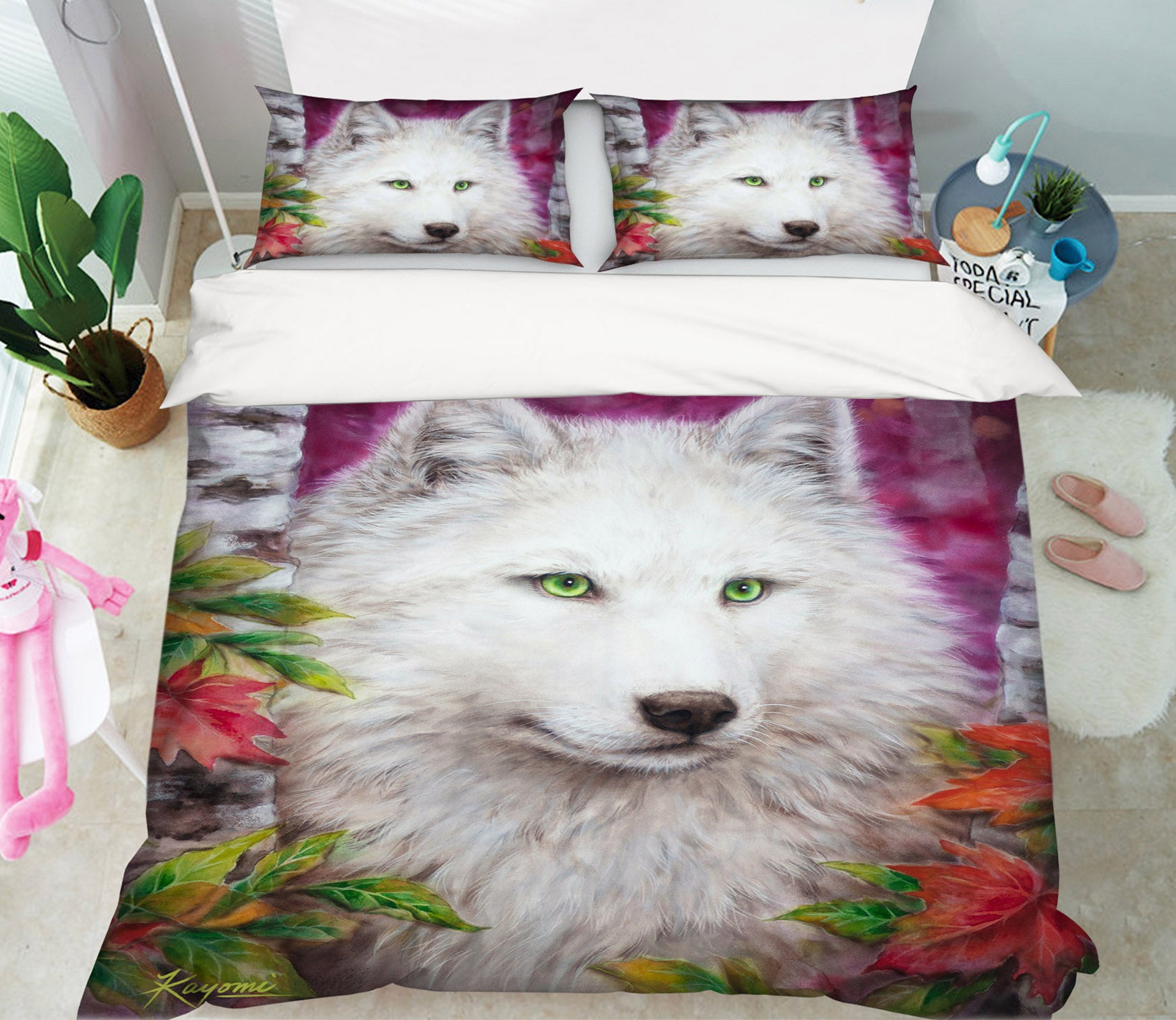 3D White Wolf 5802 Kayomi Harai Bedding Bed Pillowcases Quilt Cover Duvet Cover