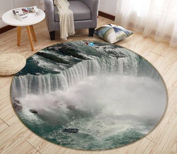3D Waterfall 74054 Round Non Slip Rug Mat