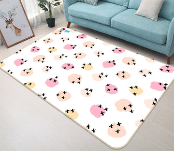 3D Pink Polka Dots 107140 Kashmira Jayaprakash Rug Non Slip Rug Mat