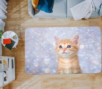 3D Little Orange Cat 37086 Non Slip Rug Mat