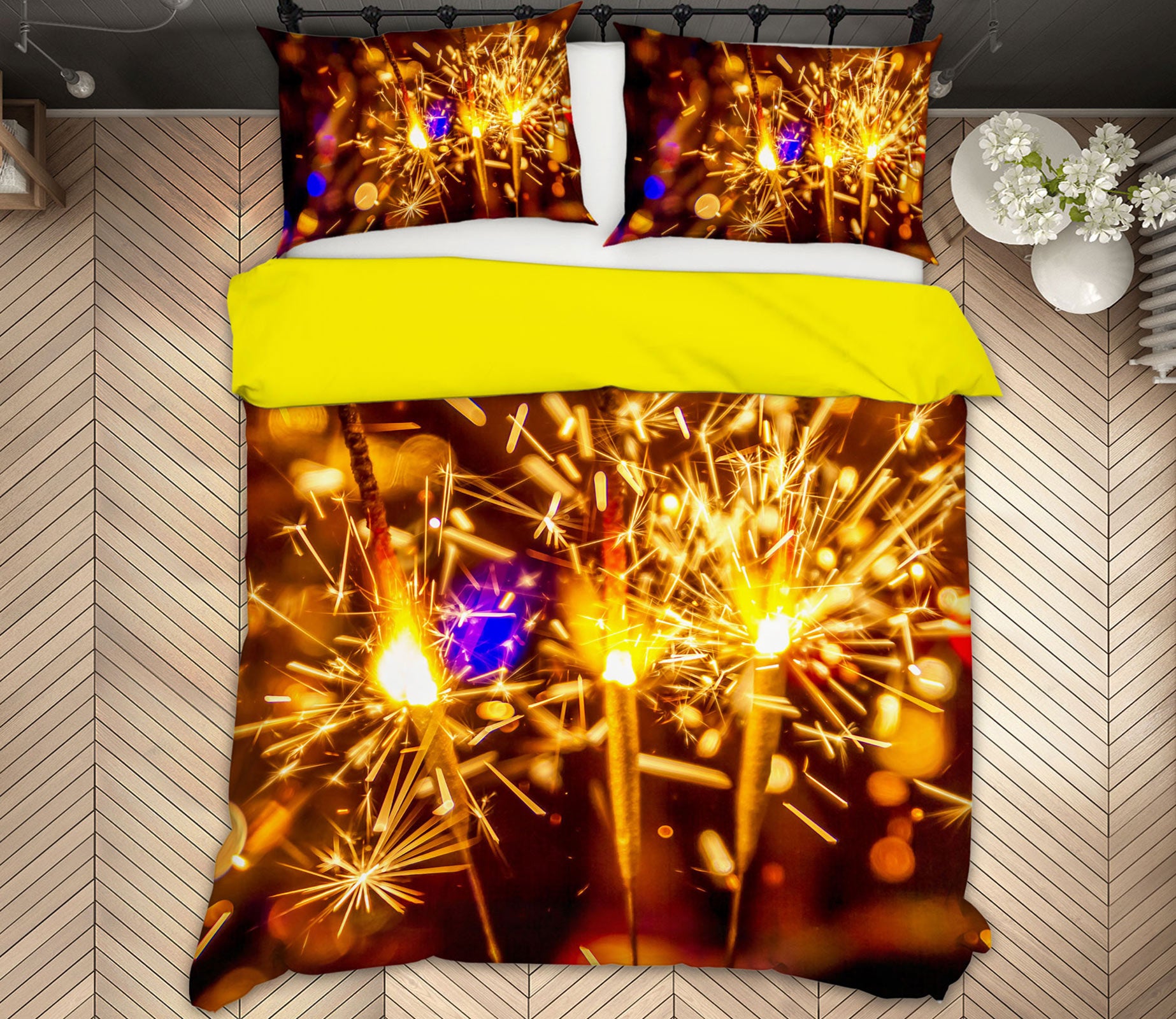 3D Fireworks 14028 Bed Pillowcases Quilt