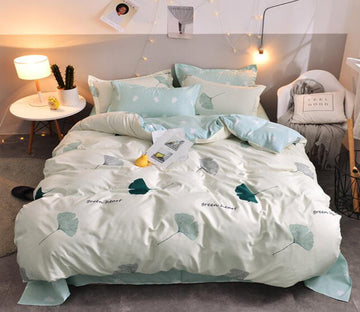 3D Green Ginkgo Leaf 12041 Bed Pillowcases Quilt