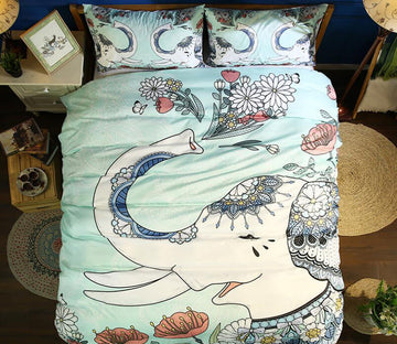 3D Garden Elephant 1098 Bed Pillowcases Quilt