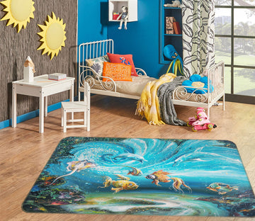 3D Seabed Fish 77184 Non Slip Rug Mat