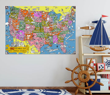 3D Painted Pattern 106 World Map Wall Sticker