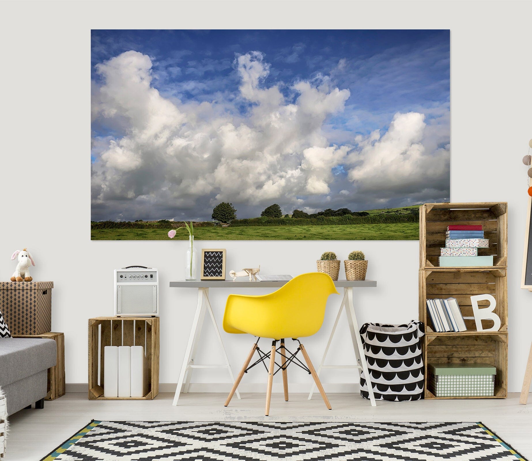 3D Grassland Sky 107 Jerry LoFaro Wall Sticker Wallpaper AJ Wallpaper 2 