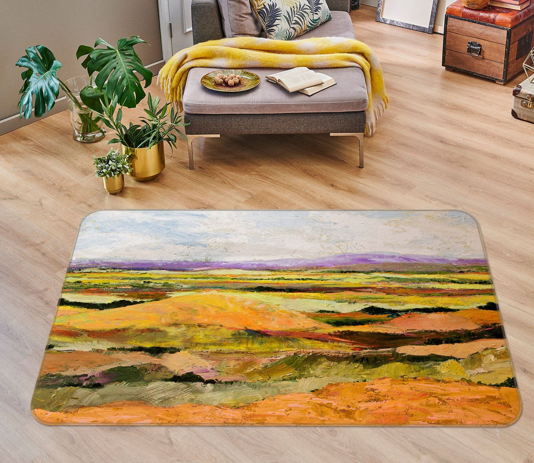 3D Autumn Field 1052 Allan P. Friedlander Rug Non Slip Rug Mat Mat AJ Creativity Home 