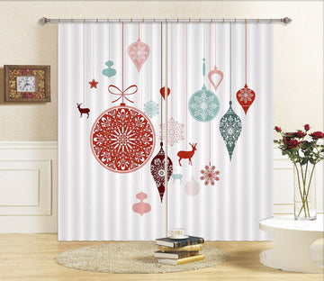 3D Snowflake Pattern Ornament 50 Curtains Drapes Curtains AJ Creativity Home 