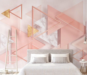 3D Pink Triangle WG278 Wall Murals