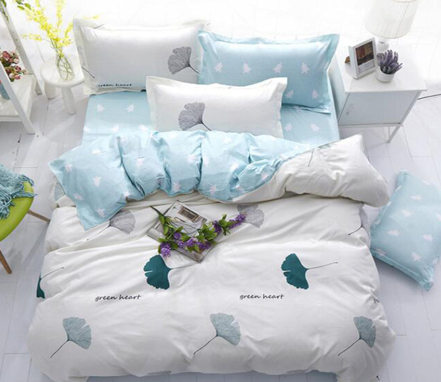 3D Green Ginkgo Leaf 2113 Bed Pillowcases Quilt