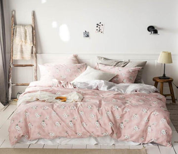 3D Small White Flowers 7038 Bed Pillowcases Quilt