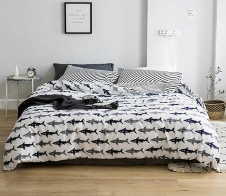 3D Shark Pattern 20258 Bed Pillowcases Quilt