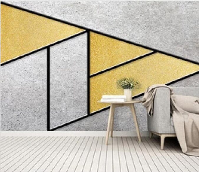 3D Yellow Triangle 1768 Wall Murals Wallpaper AJ Wallpaper 2 