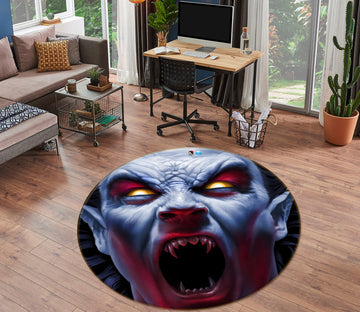 3D Monster 4176 Tom Wood Rug Round Non Slip Rug Mat
