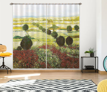 3D Wildflower Valley 110 Allan P. Friedlander Curtain Curtains Drapes Curtains AJ Creativity Home 