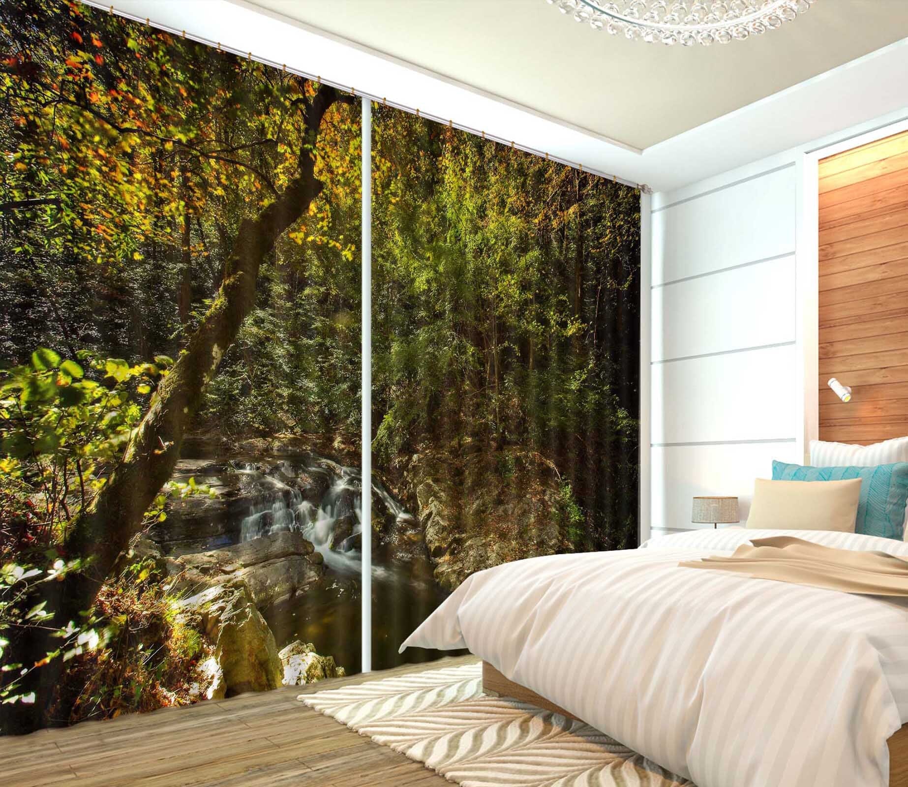 3D Tranquil Valley 077 Kathy Barefield Curtain Curtains Drapes Curtains AJ Creativity Home 