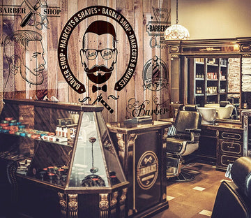 3D Man Cut Hair 1454 Barber Shop Wall Murals Wallpaper AJ Wallpaper 2 