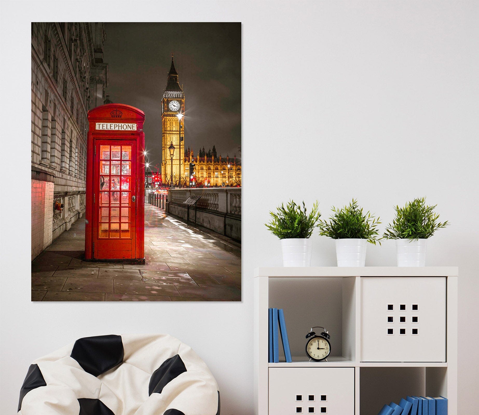 3D Red Phone Booth 053 Assaf Frank Wall Sticker Wallpaper AJ Wallpaper 2 
