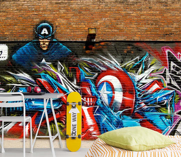 3D Iron Man Graffiti 028 Wall Murals Wallpaper AJ Wallpaper 2 