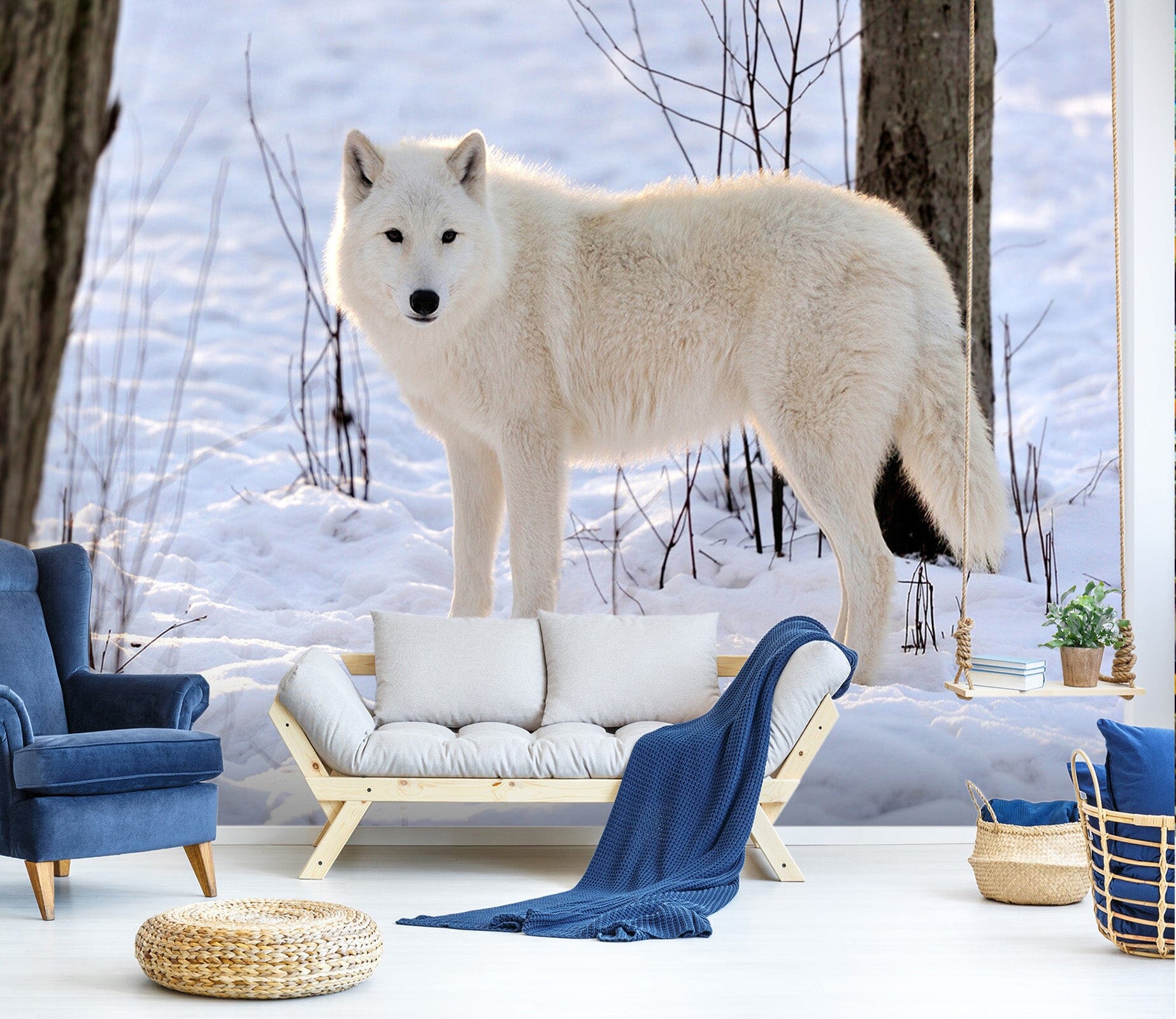 3D Snow Wolf 195 Wall Murals Wallpaper AJ Wallpaper 2 