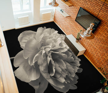 3D Grey Flowers 9854 Assaf Frank Floor Mural