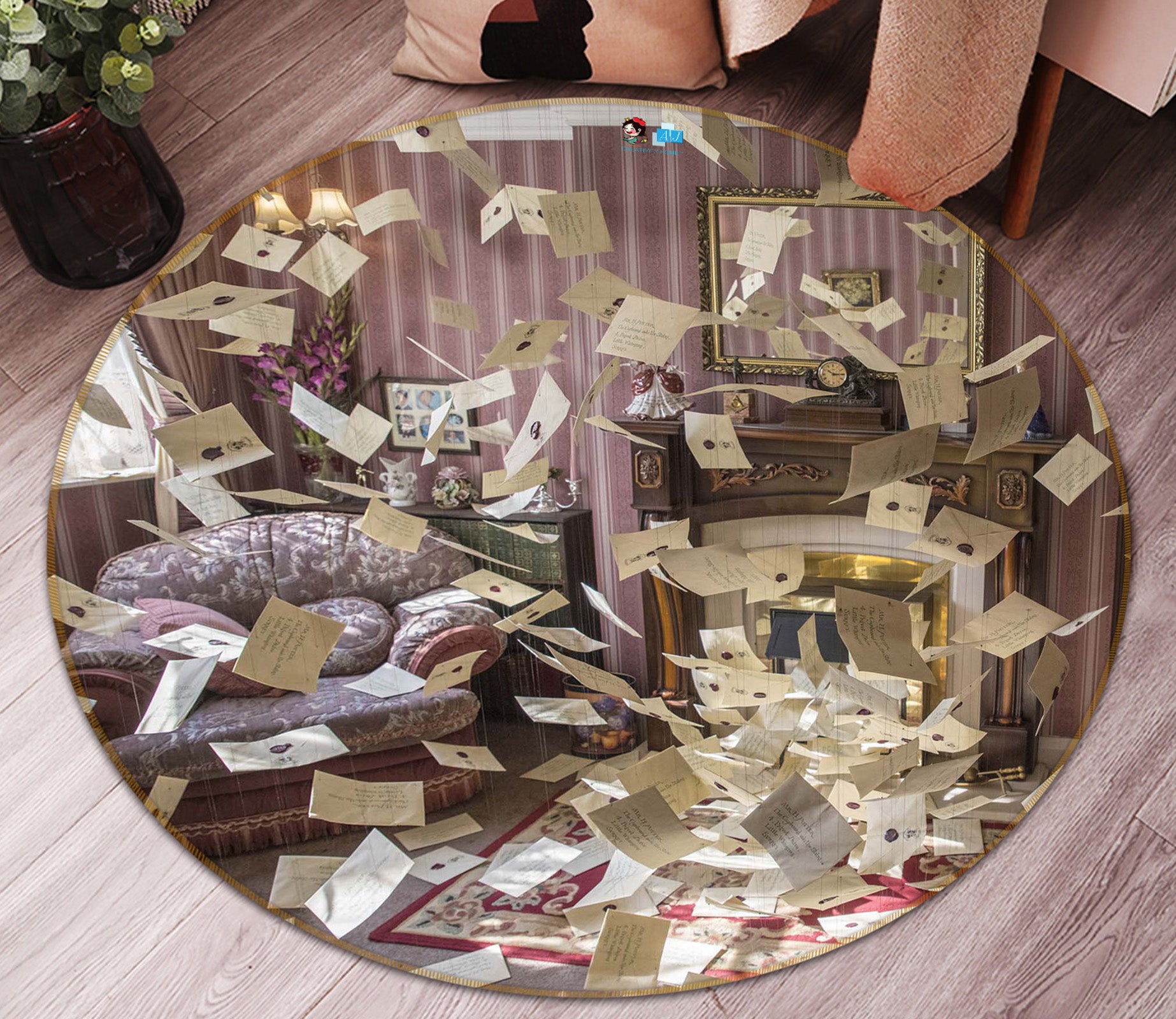 3D Envelope 72134 Round Non Slip Rug Mat