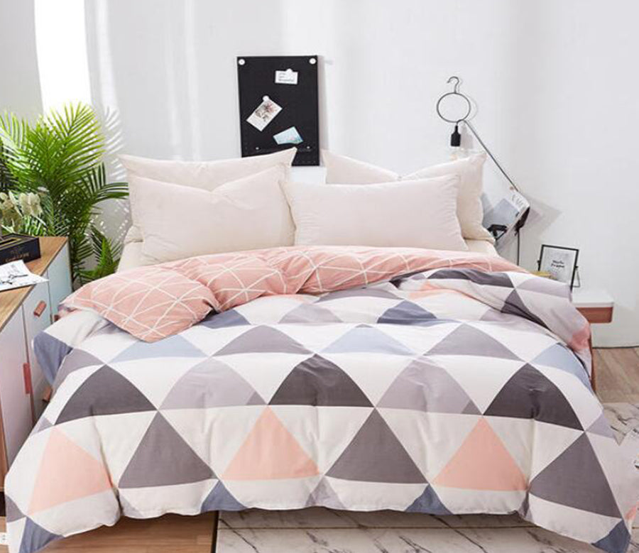 3D Brown Triangle 2043 Bed Pillowcases Quilt