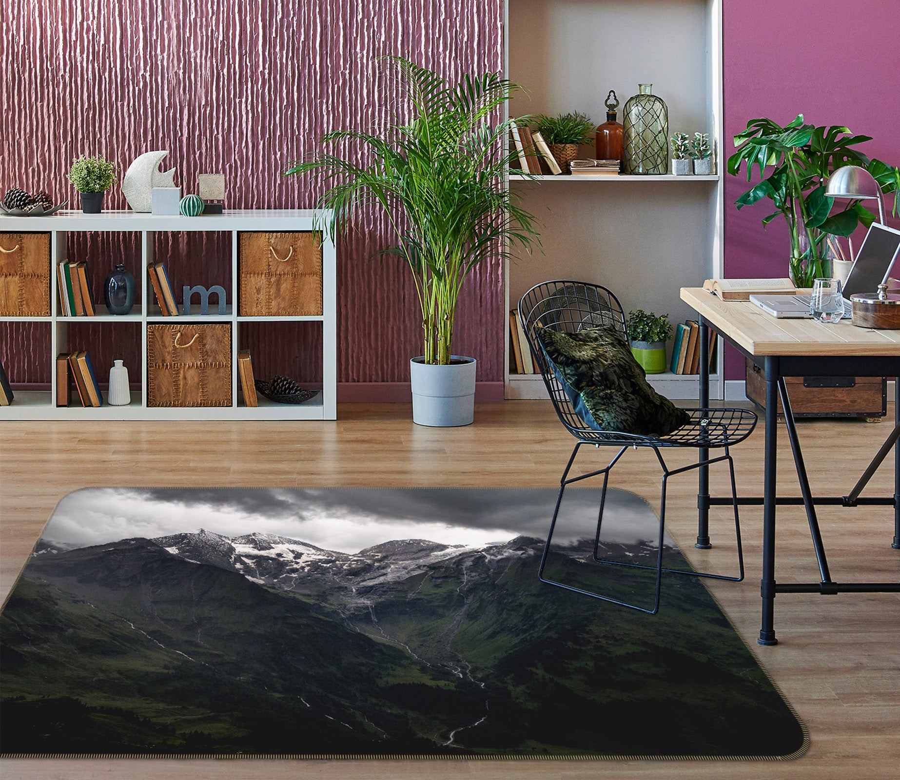 3D Mountains 35182 Non Slip Rug Mat