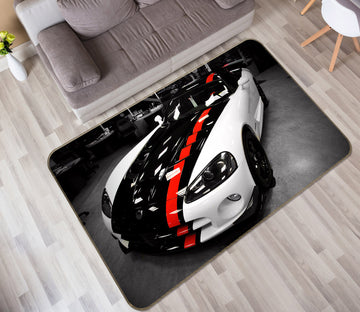 3D Red Black White Car 38220 Vehicle Non Slip Rug Mat
