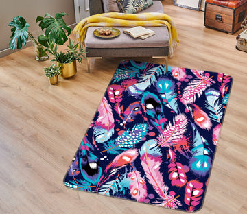 3D Feather Pattern 34221 Non Slip Rug Mat